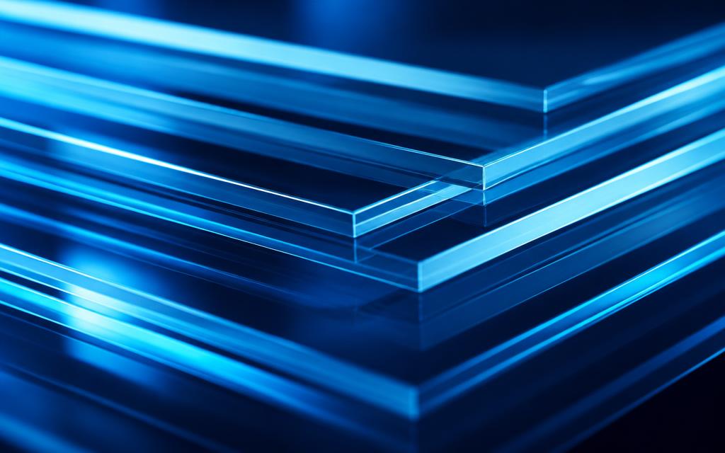 Layered cobalt glass representing BizMASTER